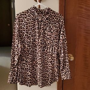 Chico's leopard print blouse. Size 2.